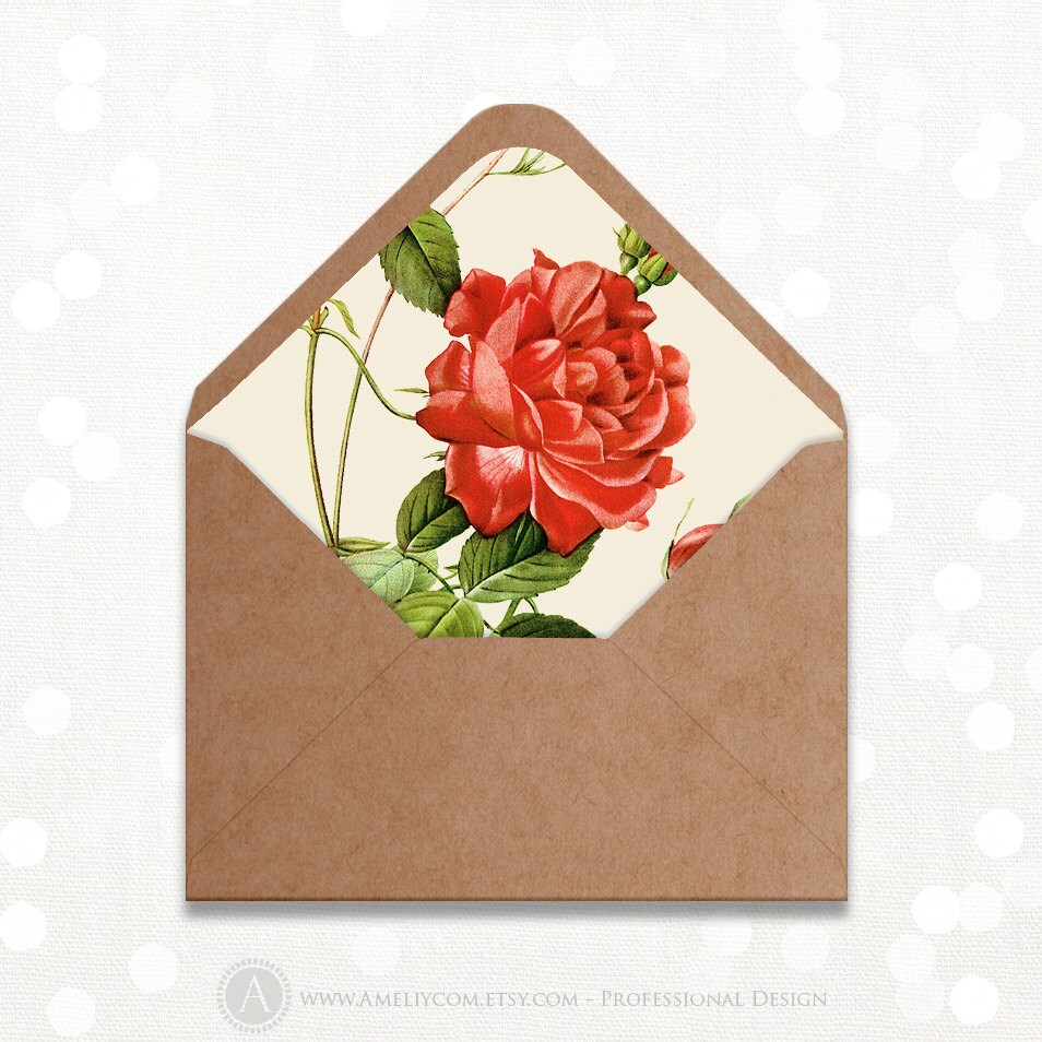 printable envelope liner template instant download for a6 and etsy