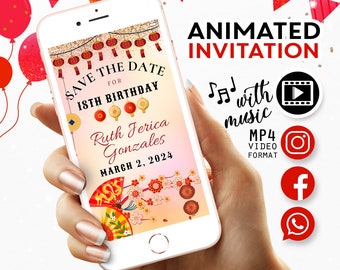 CUSTOM Animated flyer, Video Invitation, Birthday Invitation Video, Video flyer, Bridal Shower Invitation Birthday Party Invitation Animated