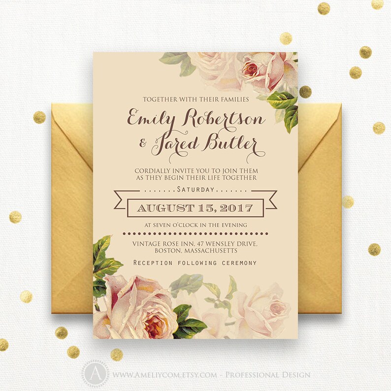 Ideal Marriage Invitation Printable - Adorable Creamy Roses Rustic Intimate Floral Botanical Instance Do it yourself Template Down load Spring, Summer season graphic relating to Etsy Wedding Invitations Printable identified as Ideal Marriage Invitation Printable - Lovable Creamy Roses Rustic Passionate Floral Botanical Example Do it yourself Template Obtain Spring, Summer time