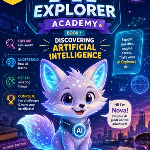 AI Explorer Academy-arbetsbok: Upptäck artificiell intelligens för barn (10–14 år)