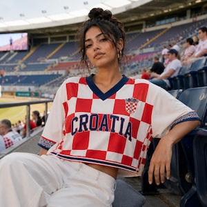 Croatia Soccer Jersey Custom Name Number | Retro Vatreni Shirt | Croatian Football Fan Gif image 3