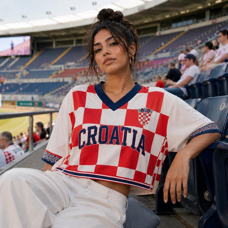 Croatia Soccer Jersey Custom Name Number | Retro Vatreni Shirt | Croatian Football Fan Gif image 3