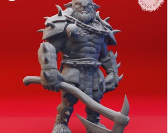 Bugbear Warrior Miniature for D&D Tabletop RPG | Unpainted Resin | Multiple Sizes