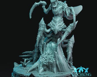 Swarm Matriarch Miniature, Insectoid Queen Figure for DND Tabletop RPG