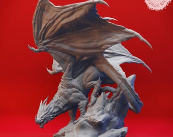 Dragon Monster Miniature, Dark Fantasy Beast for D&D Tabletop RPG | Multiple Sizes