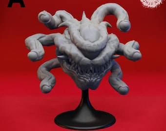 Eye Tyrant Miniature, Dark Fantasy Monster for D&D Tabletop RPG | Multiple Sizes
