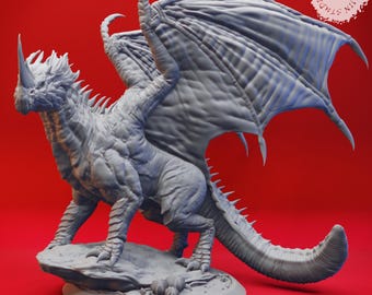 Dragon Monster Miniature, Dark Fantasy Beast for D&D Tabletop RPG | Multiple Sizes