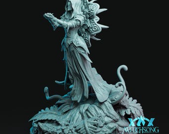 Rotbloom Priest Miniature, Plaguemancer Druid Figure for DND Tabletop RPG