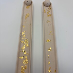 Jesmonite Marble Effect Incense Holder – close-up detail, Croft & Cleo