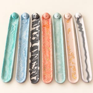 Incense Holder, Jesmonite, Handcrafted Stick Holder, Choose Your Finish