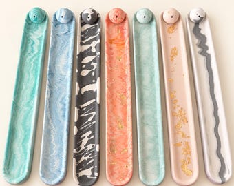 Porte-encens en jesmonite, porte-encens artisanal, finition au choix