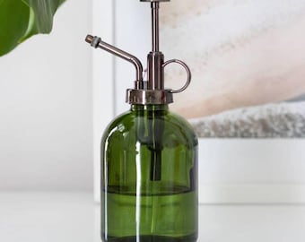 Vaporisateur pour plantes, verre minimaliste vert sauge