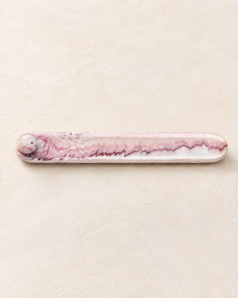 Jesmonite Marble Effect Incense Holder – in natural light, Croft & Cleo