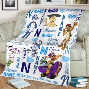 Couverture avec prénom personnalisé Go Dog Go, Décoration de literie Go Dog Go, Couverture avec prénom personnalisé, Cadeau d'anniversaire, Couverture de dessin animé, Cadeau de baby shower