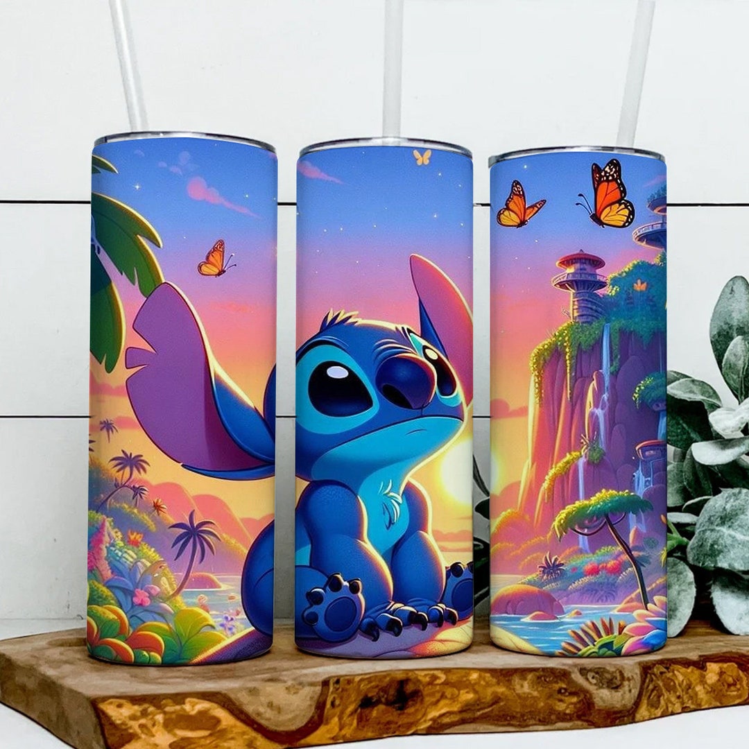 Stitch 3D 20oz Skinny Tumbler Wrap PNG, Lilo and Stitch Tumbler PNG ...