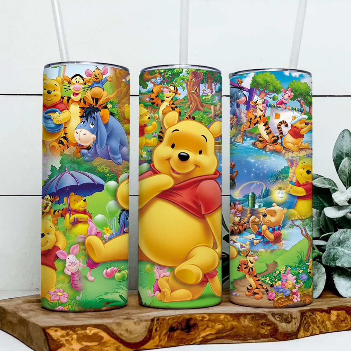 Winnie The Pooh 20oz Skinny Tumbler Wrap PNG, Pooh Bear Tumbler PNG, Winnie The Pooh Png, Sublimation Instant File Digital, Download PNG