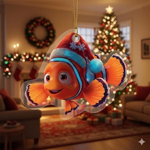 Personalized Name Nemo Fish Ornament , Custom Disney Nemo Finding Dory Ornament, Disney Christmas Tree Decor 2025