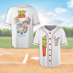 Custom Toy Story Mickey Head Baseball Jersey, Toy Story Characters Baseball Jersey With Name, Gift for Kids, Disney Jersey Gift For Baseball