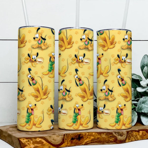 Funny Pluto 20oz Skinny Tumbler Wrap PNG, Colorful Baby Pluto Tumbler PNG, Sublimation Instant File Digital, Download Digital Png