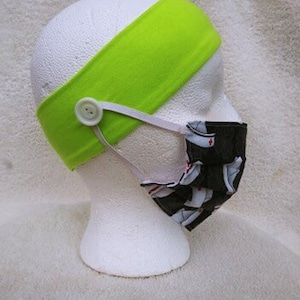 Nurse headband, Headband With Buttons For Face Masks, Ear Savers, Head Wraps With Buttons, Button headband for nurses, Hair band with button