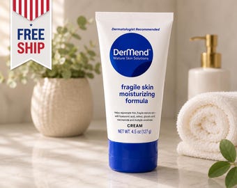 DerMend Fragile Skin Moisturizing Cream | Daily Hydration for Mature & Sensitive Skin (4.5 oz)