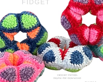 Endless Hexagon Fidget Crochet Pattern | Hexi Kaleidocycle Toy PDF | Sensory Desk Toy Amigurumi | ADHD Relief Fidget | Craft Fair Bestseller