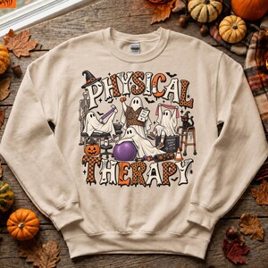 Halloween Physical Therapy Sweatshirt, Physical Therapist Sweater, Spooky PT Shirt, Gift for Physical Therapy Assistant