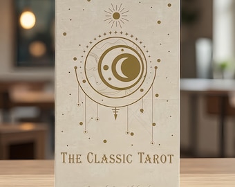 Classic Tarot Deck with Guidebook, 78 Card Divination Set, Beginner Tarot Cards, Spiritual Gift, Fortune Telling Deck