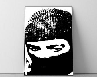 Graffiti Poster, 'BALACLAVA',  Vintage, Room Decor, College Dorm, A4, A3, A2, A1, A0