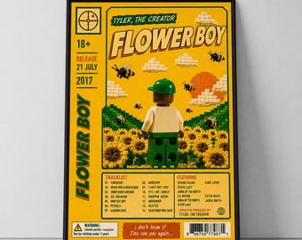 Tyler The Creator, affiche de la liste des chansons de l'album, affiche inspirée de LEGO, vintage, décoration de chambre, dortoir universitaire, A4, A3, A2, A1, A0