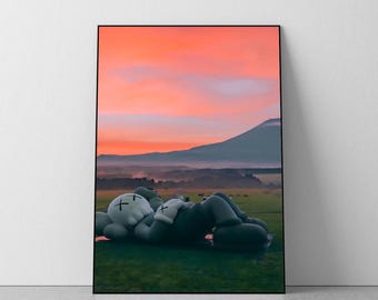 Vintage KAWS Poster, Room Decor, College Dorm, (A4-A0)