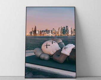 Vintage KAWS Poster, Room Decor, College Dorm, (A4-A0)