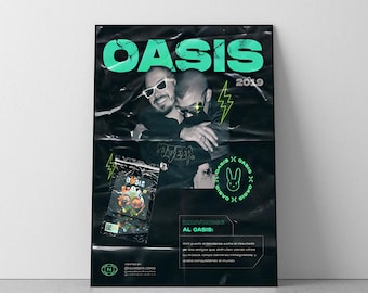 Bad Bunny Poster, OASIS Album Poster, Alternative Album Cover, Room Decor, College Dorm, (A4-A0)