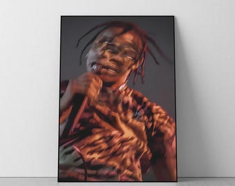 Travis Scott Poster, Alternative Album Cover,  Vintage, Room Decor, College Dorm, A4, A3, A2, A1, A0