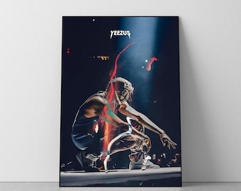 Kanye West Yeezus Album Poster, Alternatove Album Cover Poster, Retro Wall Art (A4-A0)