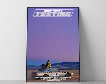 ASAP Rocky Poster, Testing Album Poster, Alternative Album Cover, Wall Art (A4-A0)
