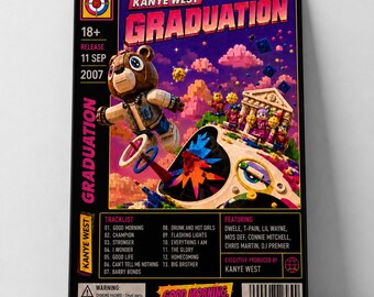 Affiche de l'album de remise des diplômes Kanye West, affiche inspirée de LEGO, affiche de la liste des chansons de l'album, cadeau pour les mélomanes, (A4, A3, A2, A1, A0)