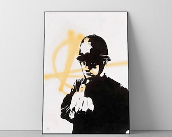 Graffiti Poster, ''FDAPOLICE',  Vintage, Room Decor, College Dorm, A4, A3, A2, A1, A0