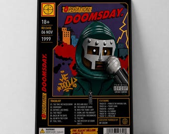 Poster MF DOOM Operation Doomsday, poster inspiré de LEGO, impression de couverture d'album, décoration d'intérieur moderne, cadeau pour les mélomanes, (A4, A3, A2, A1, A0)