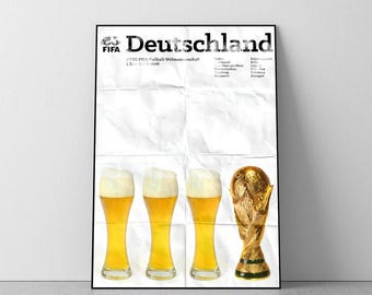 Germany 2006 FIFA World Cup Poster, Football Soccer Wall Art (A4-A0)