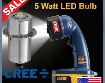 Ryobi ONE+ Plus 18V Worklight Flashlight High Power LED Replacement/Upgrade Light Bulb P13.5S  5 Watt NEW