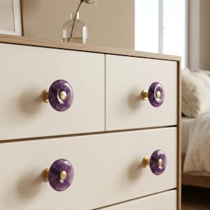 Tiradores de piedra natural para armarios, tiradores de latón para cajones, herrajes redondos de piedras preciosas para muebles, tiradores coloridos para cómodas, juego de decoración para armarios de cocina estilo bohemio.