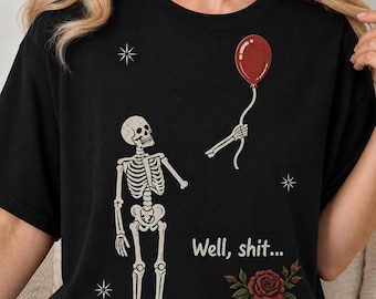 Bueno, mierda esqueleto png, Bueno, mierda esqueleto svg, Esqueleto globo perdido png svg, Esqueleto divertido Halloween png svg, Humor negro png svg