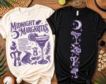 Margaritas de medianoche PNG, diseño Margaritas de medianoche, camiseta Margaritas de medianoche, archivo digital de diseño Margarita espeluznante para Halloween