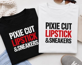 Zapatillas Pixie Cut Lipstick PNG, camiseta Pixie Cut Lipstick Sneakers, paquete de zapatillas Pixie Cut Lipstick Sneakers Descarga digital