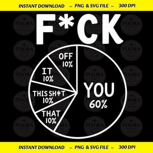 Du 60 procent rolig Pie Fuck Chart Sarkastisk Humor T-shirt PNG, Du 60 procent rolig Pie Fuck Chart Sarkastisk Humor T-shirt SVG digital fil