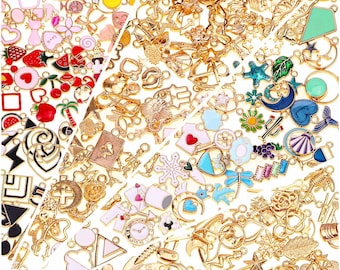 200Pcs Mixed Metal Charms for Jewelry Making, Assorted Bulk Pendants for DIY Necklaces, Bracelets, Earrings & Crafts