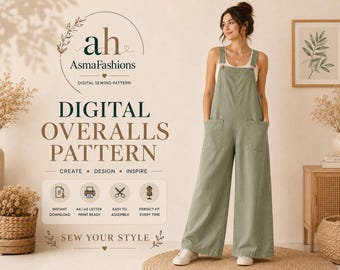 Latzhose Overall Nähe Kleid Schnittmuster PDF