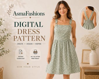 Damen Sommerkleid Nähen Kleid Muster PDF