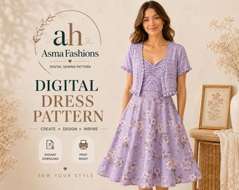 Cottagecore Floral Dress Nähe Kleid Schnittmuster PDF
